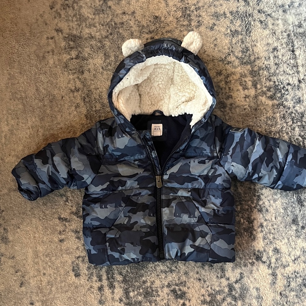 GAP Baby Blue Camouflage Jacket